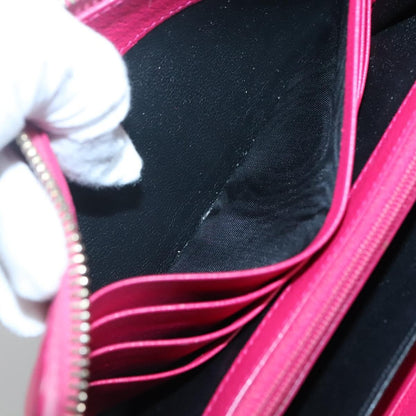Saint Laurent Zipped Bifold Wallet Leather, PINK, LEATHER, Wallets