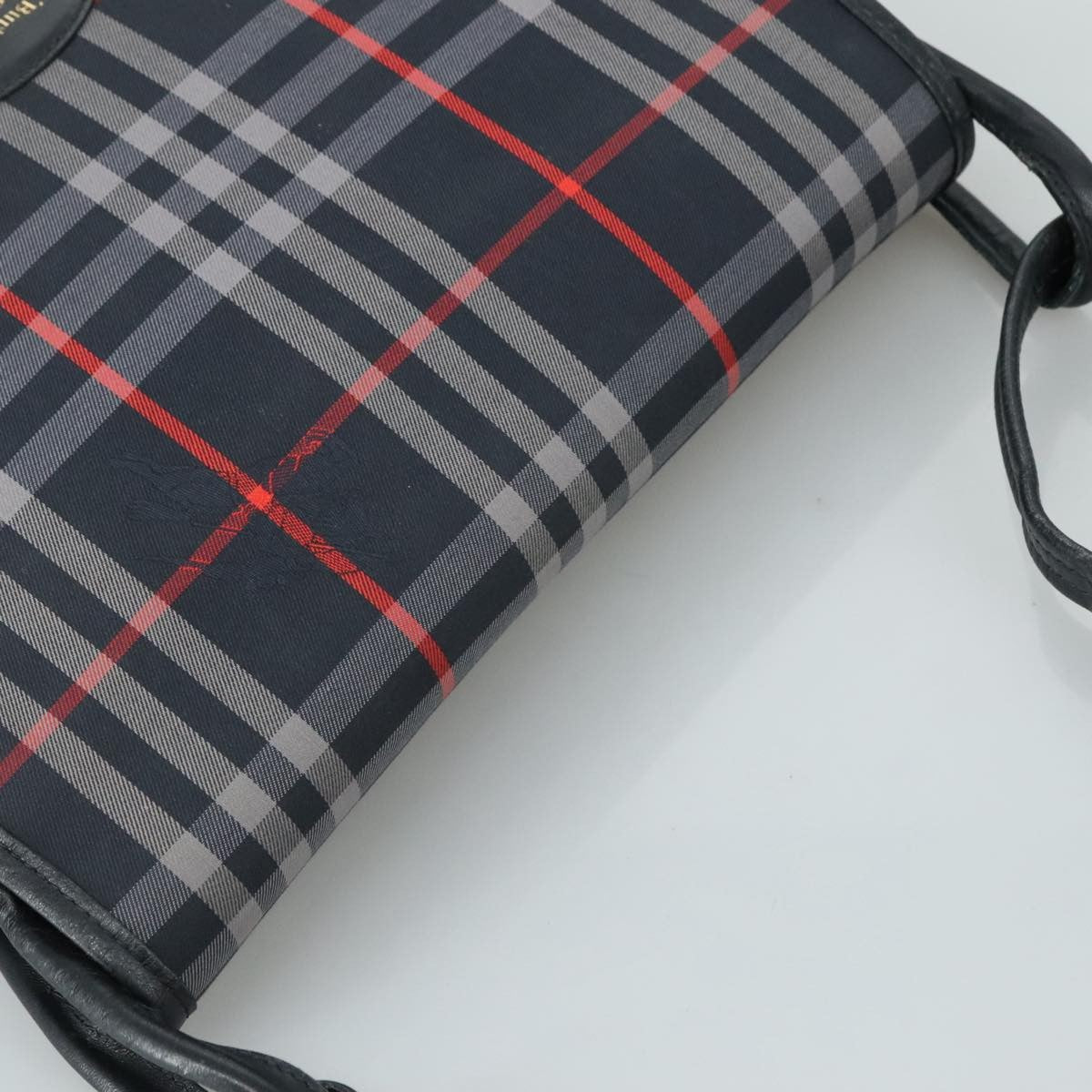 Burberry Nova Check Tote Leather, NAVY, CANVAS, Tote bag