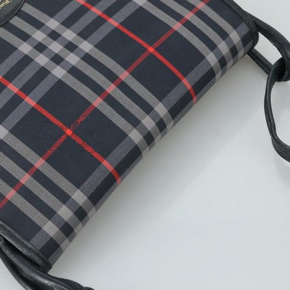 Burberry Nova Check Tote Leather, NAVY, CANVAS, Tote bag
