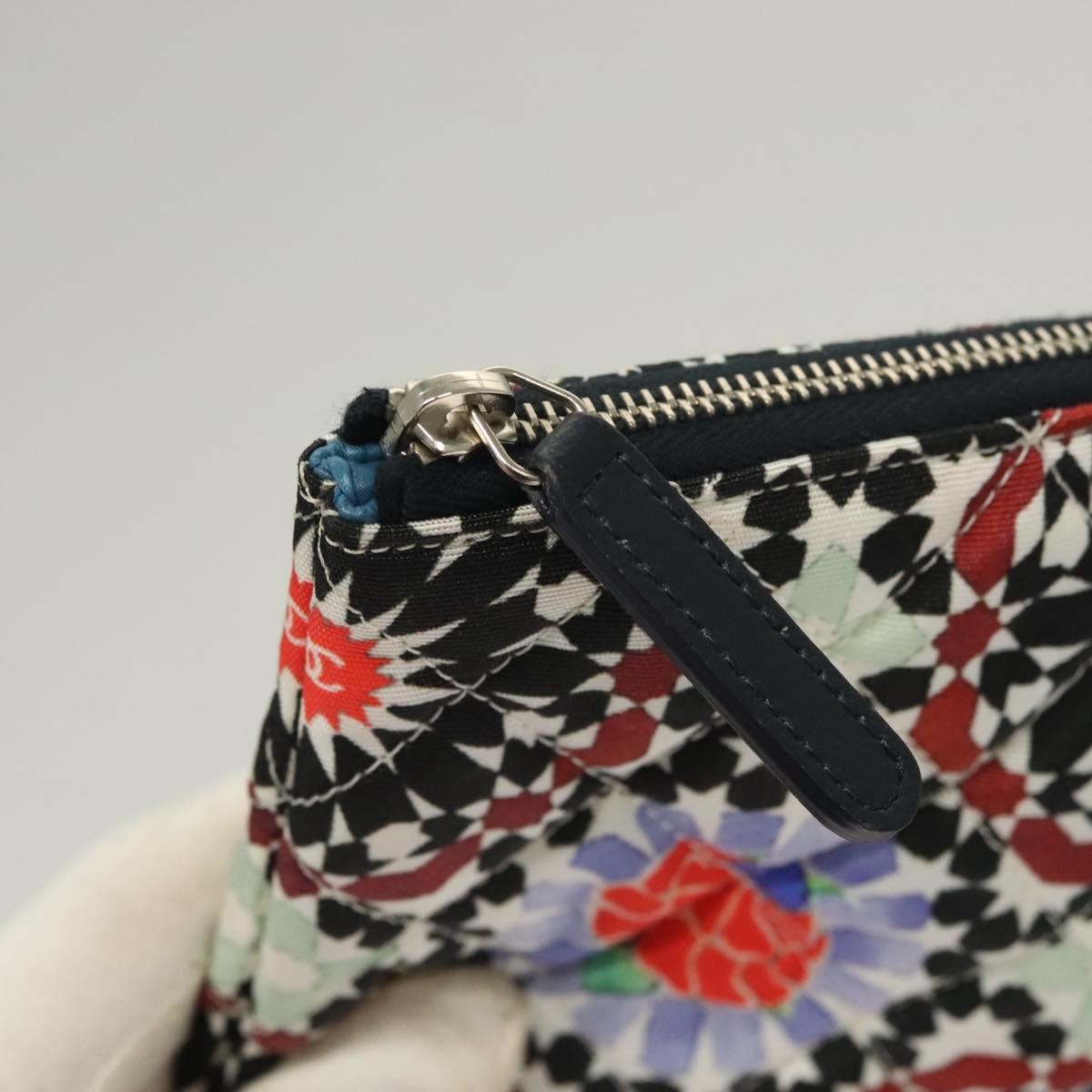 Chanel Dubai O Case Clutch Quilted Printed Nylon, MULTICOLOUR, NYLON, Clutche & pouche