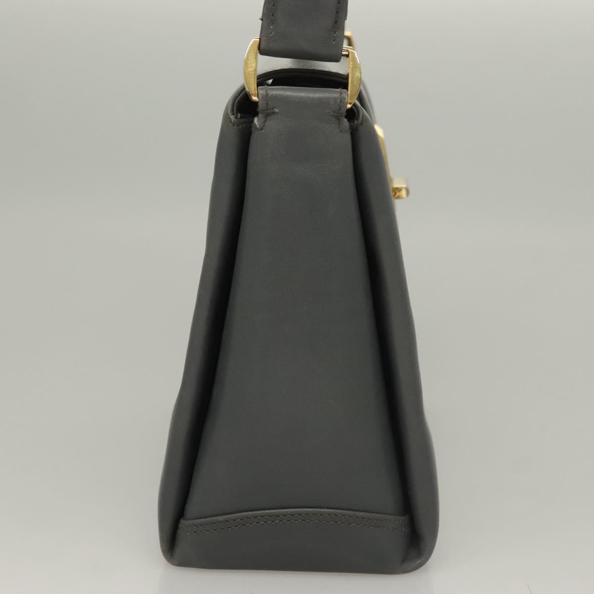 Gucci 1973 Top Handle Bag Leather, GRAY, LEATHER, Handbag