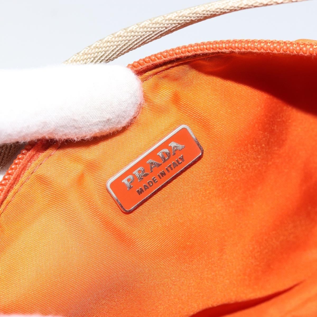 Prada Pochette Shoulder Bag Tessuto, ORANGE, NYLON, Clutche & pouche