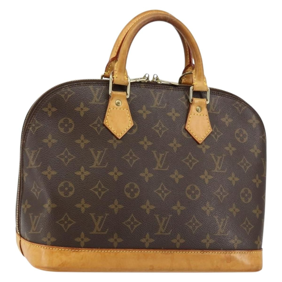 Louis Vuitton Alma Handbag Monogram Canvas, BROWN, CANVAS, Handbag
