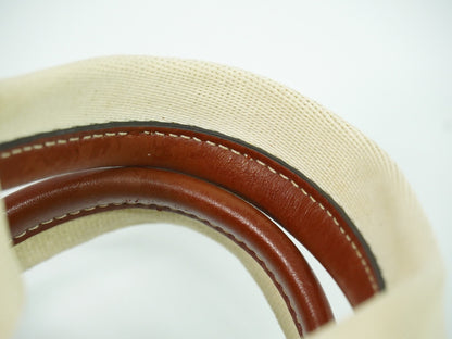 Chloe Woody Convertible Tote Canvas with Leather, BEIGE, CANVAS, Tote bag