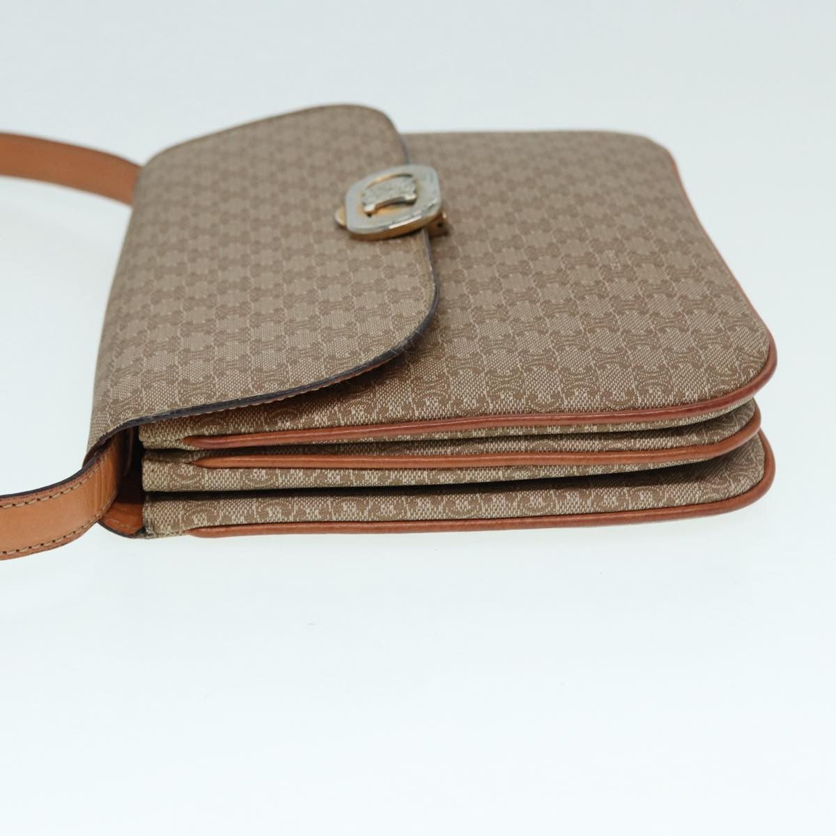 Celine Vintage Macadam Shoulder Bag Canvas, BEIGE, CANVAS, Shoulder bag