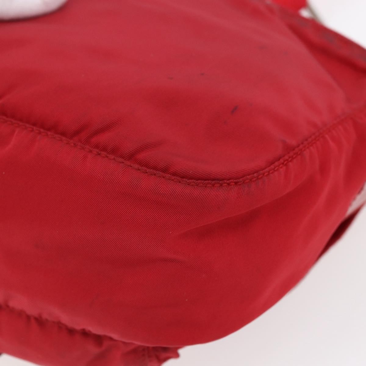 Prada Buckle Messenger Bag Tessuto, RED, NYLON, Shoulder bag