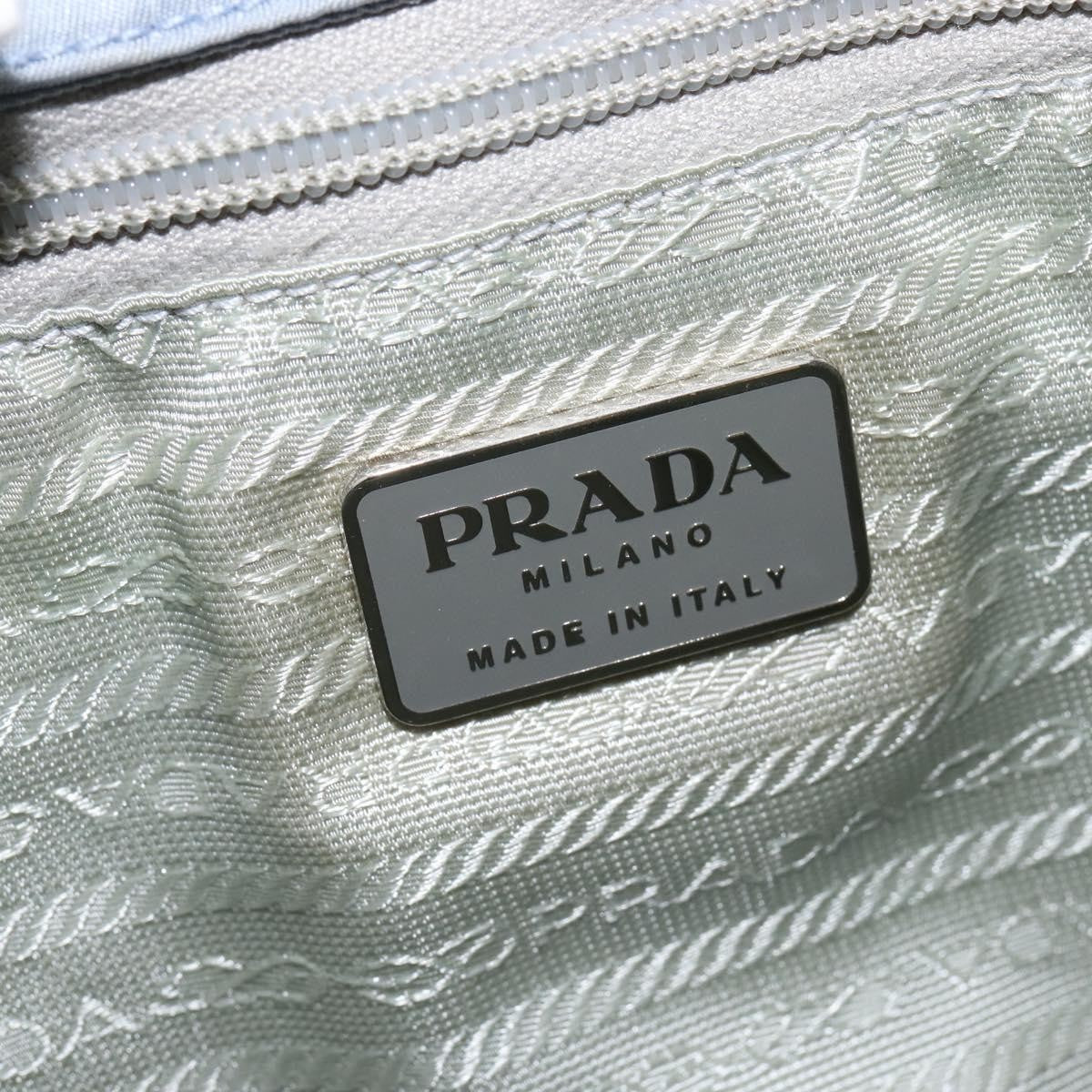 Prada Side Pocket Tote Nylon, BLUE, NYLON, Tote bag