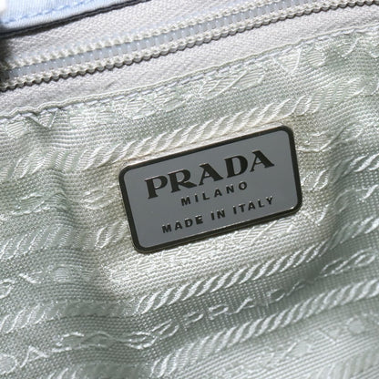 Prada Side Pocket Tote Nylon, BLUE, NYLON, Tote bag