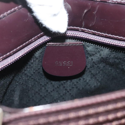 Gucci Vintage Bamboo Handle Tote Nylon, BROWN, SYNTHETIC, Tote bag