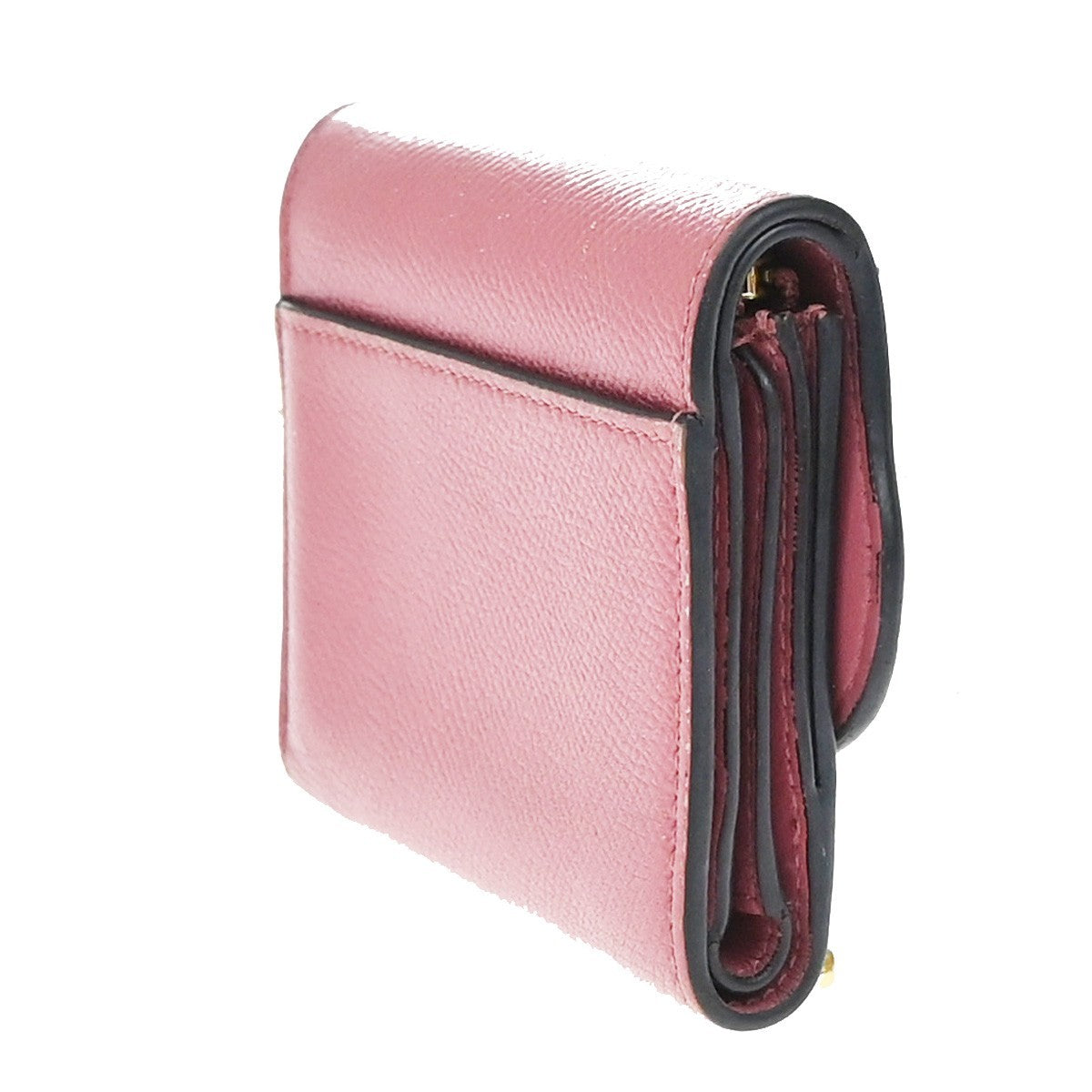 Christian Dior Saddle Trifold Flap Wallet Leather, PINK, LEATHER, Wallets