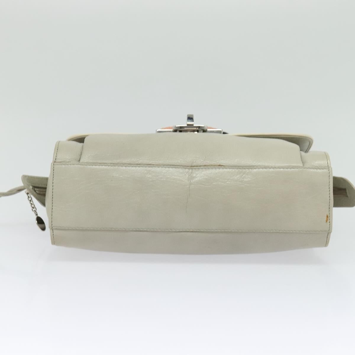 Balenciaga Cherche Midi Chain Shoulder Bag Leather, GRAY, LEATHER, Shoulder bag