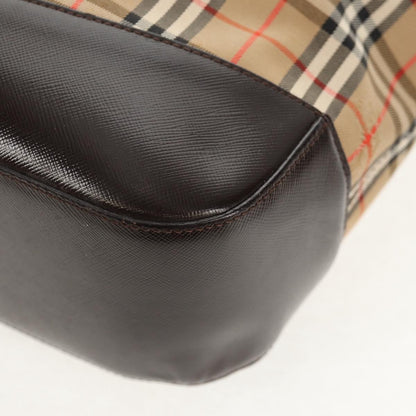 Burberry Nova Check Handbag Nova Check Canvas and leather, BEIGE, CANVAS, Handbag