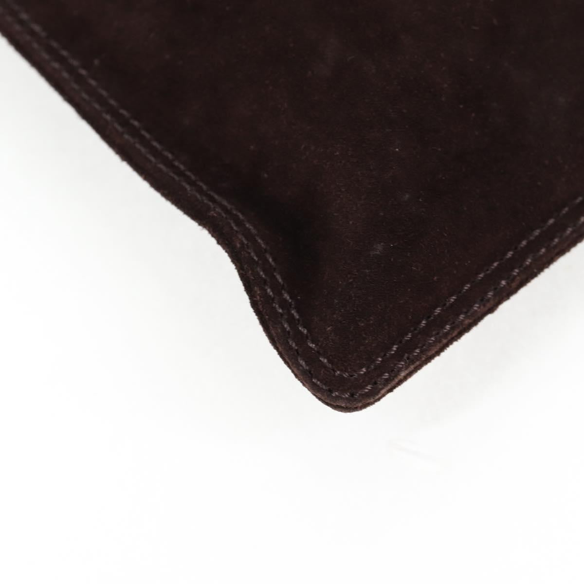 Chanel Vintage Shoulder Bag Suede, BROWN, SUEDE, Shoulder bag