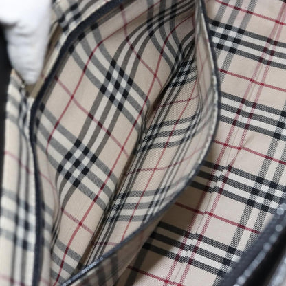 Burberry Handle Tote Leather, BLACK, LEATHER, Tote bag