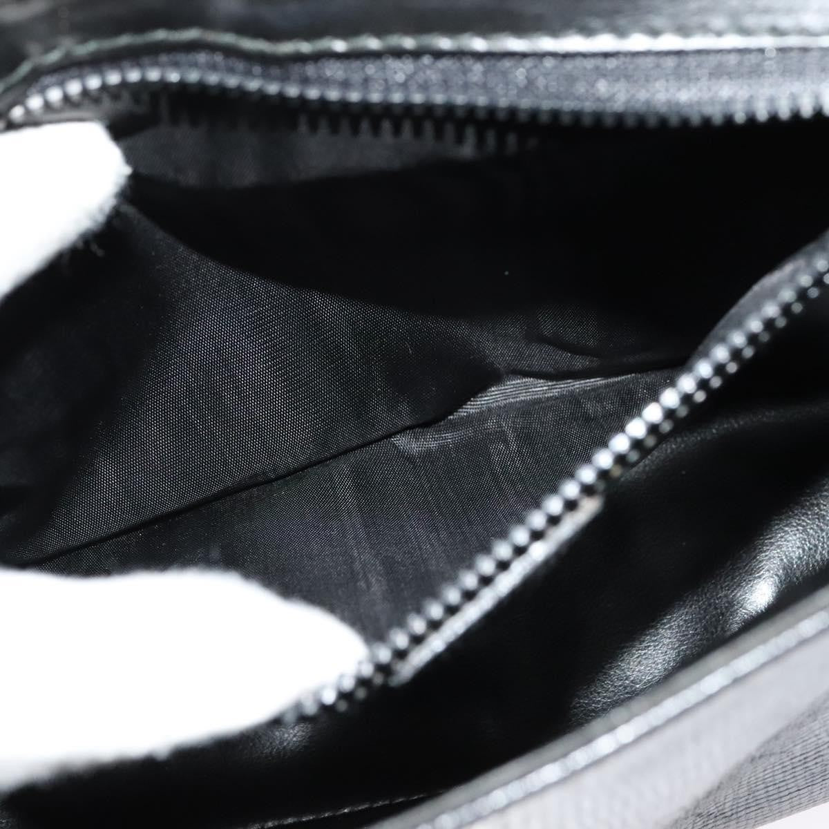 Celine Vintage Circle Logo Crossbody Bag Leather, BLACK, LEATHER, Crossbody bag