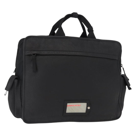Prada Sport Briefcase Nylon and Leather, BLACK, NYLON, Briefcase