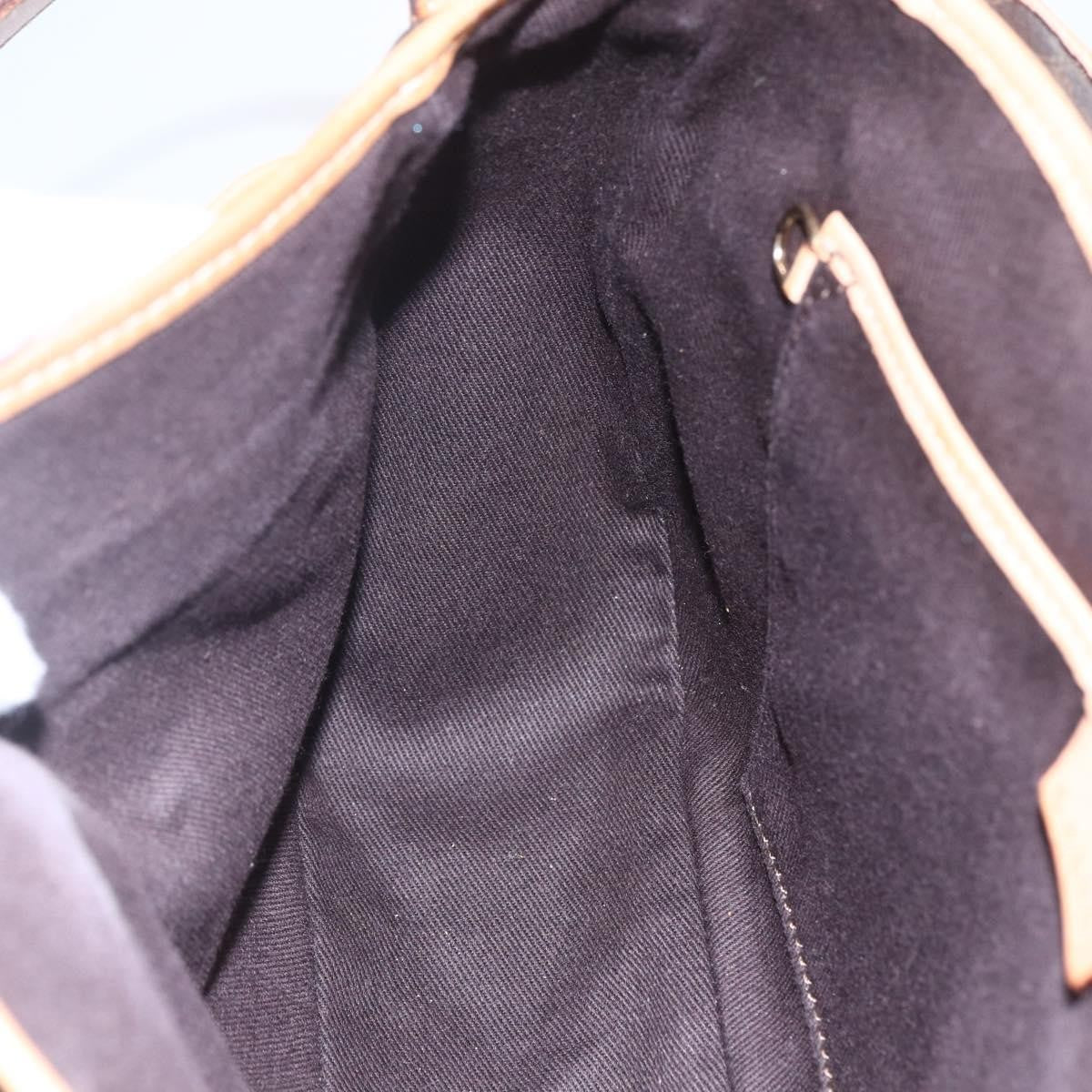 Celine Vintage Macadam Shoulder Bag Canvas and Leather, BROWN, CANVAS, Shoulder bag