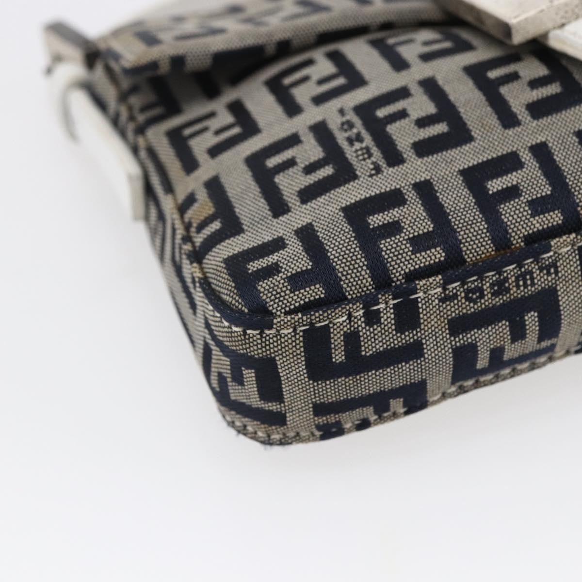 Fendi Baguette Bag Zucchino Canvas, NAVY, CANVAS, Clutche & pouche