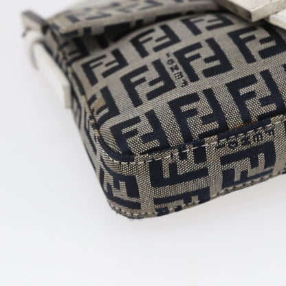 Fendi Baguette Bag Zucchino Canvas, NAVY, CANVAS, Clutche & pouche