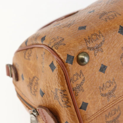 MCM Visetos logogramme Handbag Canvas and Leather, BROWN, CANVAS, Travel bag