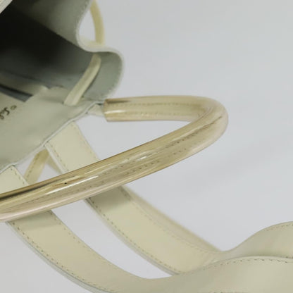 Salvatore Ferragamo Vintage Gancini Backpack Patent Leather, WHITE, PATENT_LEATHER, Backpack