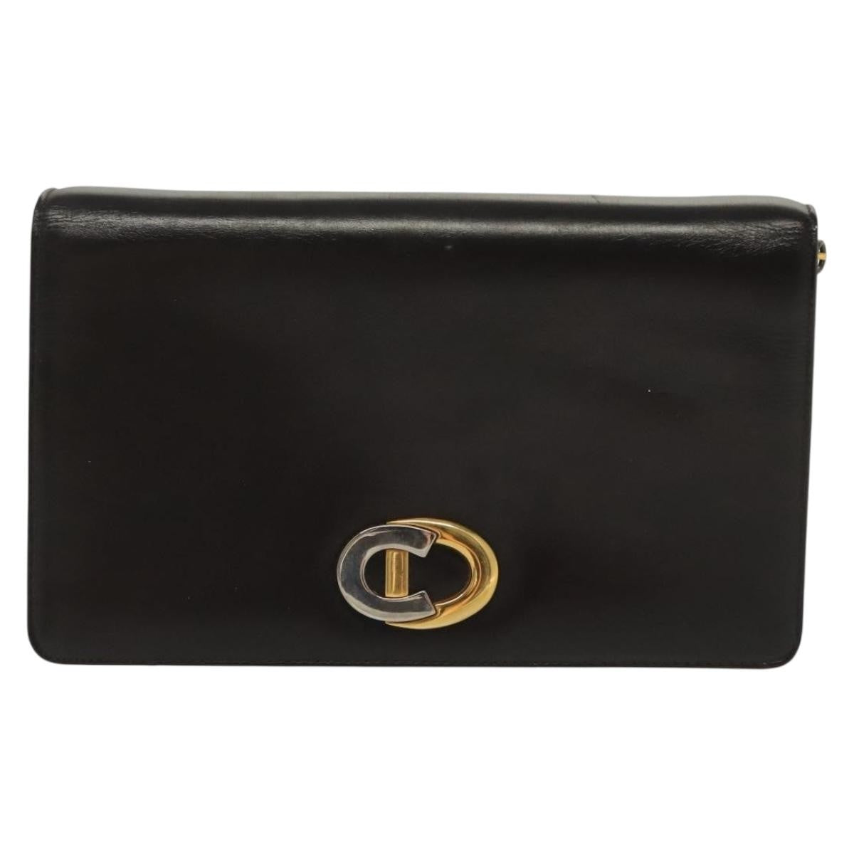 Christian Dior Vintage Shoulder Bag Leather, BROWN, LEATHER, Shoulder bag