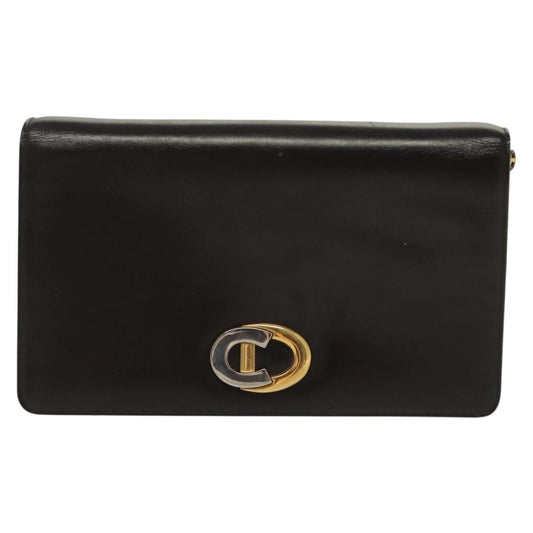 Christian Dior Vintage Shoulder Bag Leather, BROWN, LEATHER, Shoulder bag