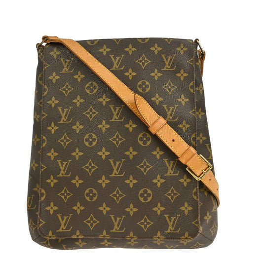 Louis Vuitton Musette Handbag Monogram Canvas, BROWN, CANVAS, Shoulder bag