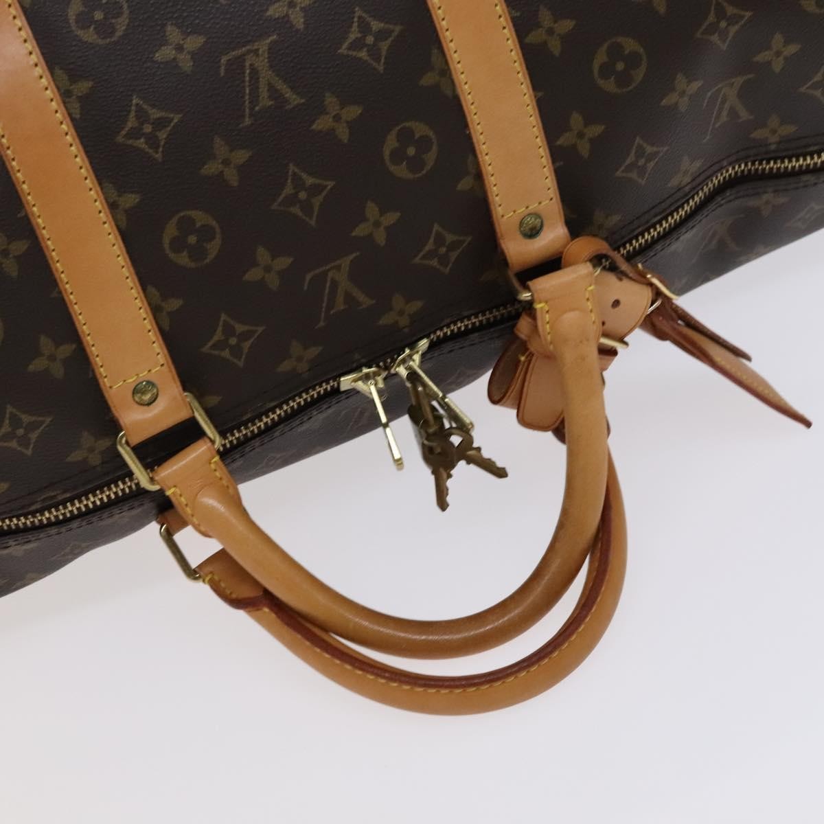 Louis Vuitton Keepall Bag Monogram Canvas, BROWN, CANVAS, Travel bag