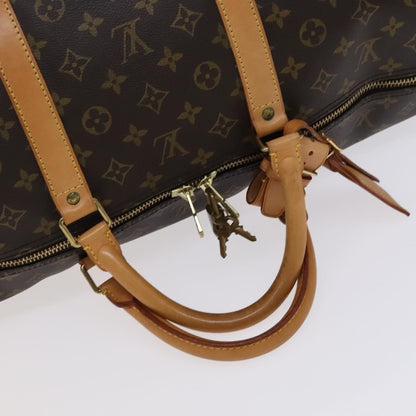 Louis Vuitton Keepall Bag Monogram Canvas, BROWN, CANVAS, Travel bag