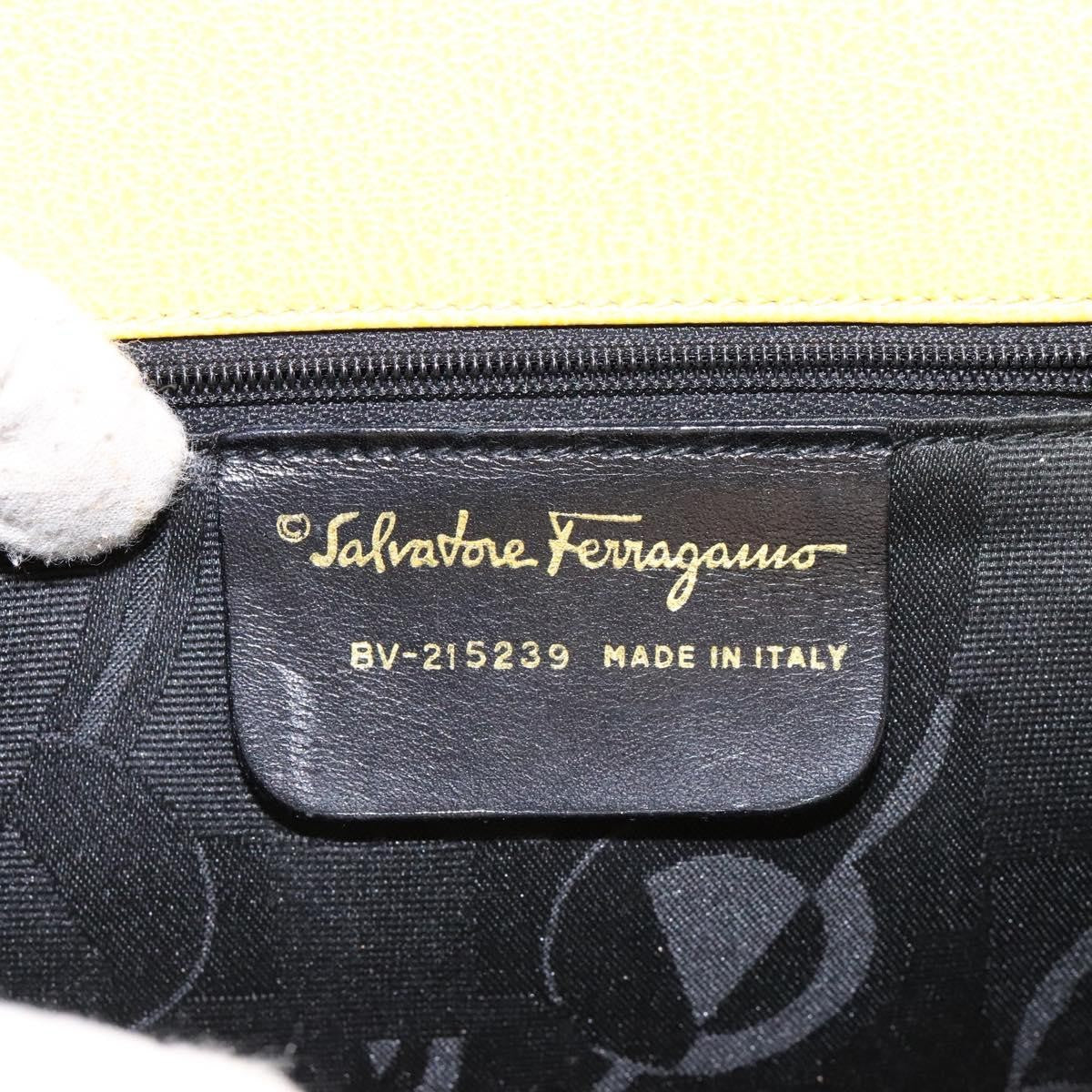 Salvatore Ferragamo Wanda Top Handle Shoulder Bag Leather, YELLOW, LEATHER, Handbag