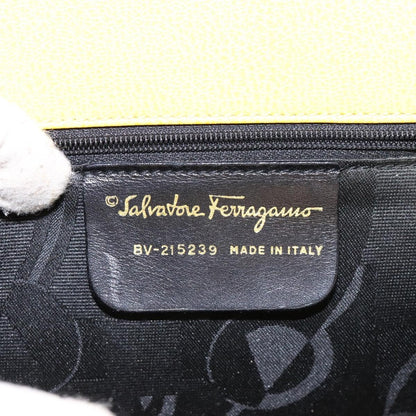 Salvatore Ferragamo Wanda Top Handle Shoulder Bag Leather, YELLOW, LEATHER, Handbag