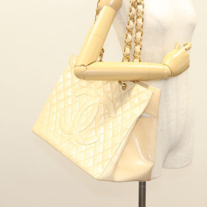 Chanel Grand Shopping Tote Quilted Patent, BEIGE, PATENT_LEATHER, Tote bag