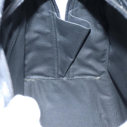 Celine Circle Logo Handbag Leather, BLACK, LEATHER, Handbag