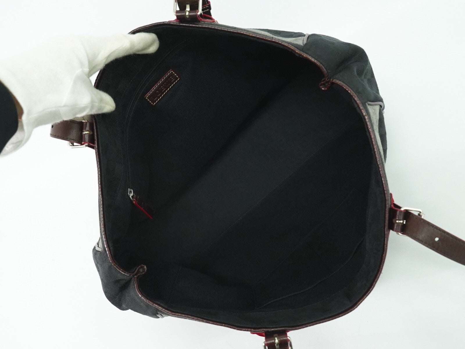 Loewe Anagram Tote Canvas, BLACK, CANVAS, Tote bag