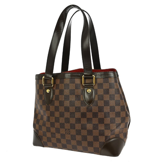 Louis Vuitton Hampstead Handbag Damier, BROWN, CANVAS, Tote bag