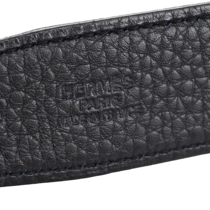 Hermes Constance Reversible Belt Leather, NAVY, LEATHER, Belts