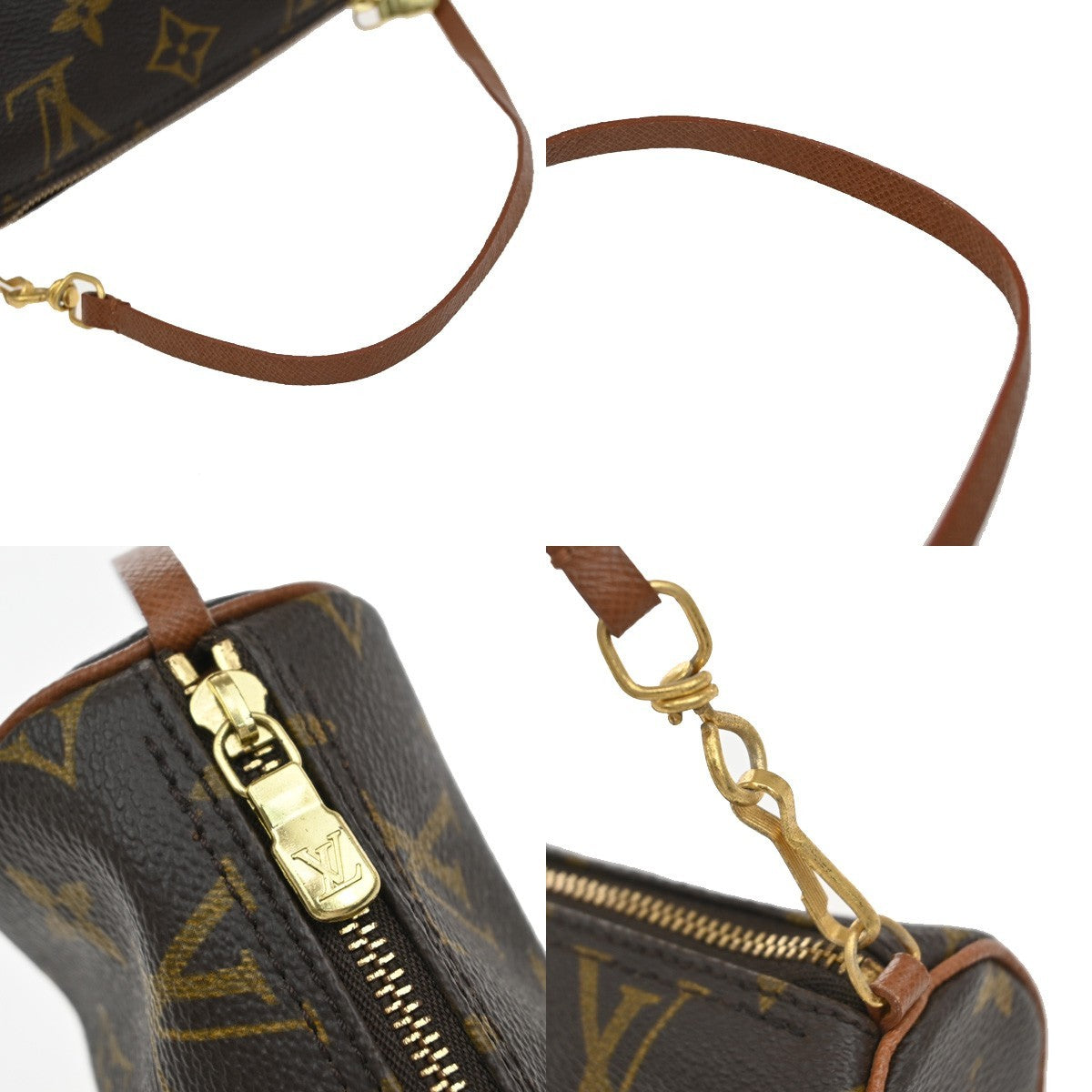Louis Vuitton Papillon Pochette Monogram Canvas, BROWN, CANVAS, Clutche & pouche