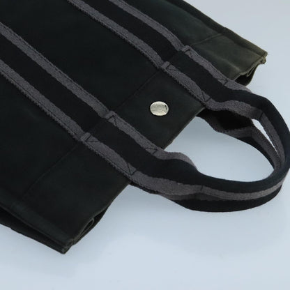 Hermes Fourre Tout Tote Canvas, BLACK, CANVAS, Tote bag