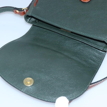 Bally Vintage Shoulder Bag Leather, Green, Leather, Shoulder Bag