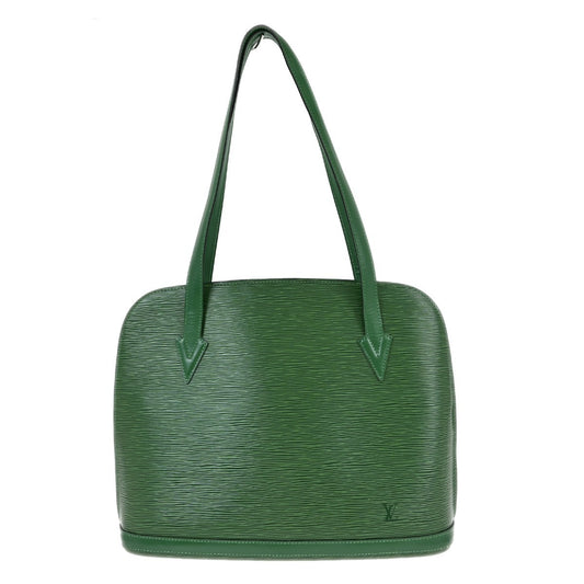 Louis Vuitton Lussac Handbag Epi Leather, GREEN, LEATHER, Shoulder bag