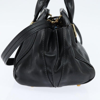 Chloe Alice Satchel Leather, BLACK, LEATHER, Handbag