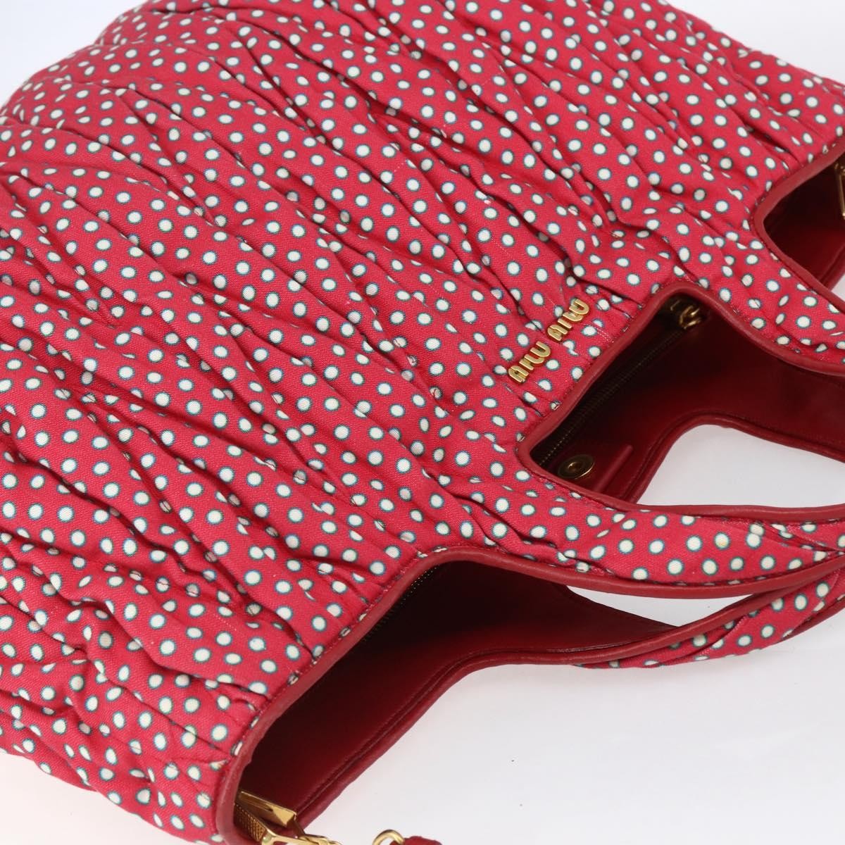 Miu Miu Shopper Tote Matelasse canvas, RED, CANVAS, Tote bag