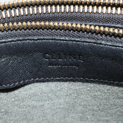 Celine Trio Crossbody Bag Leather, BLACK, LEATHER, Crossbody bag