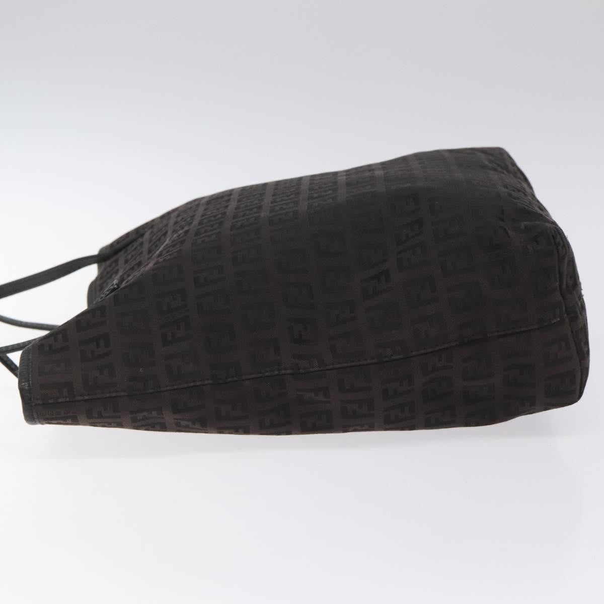 Fendi Shopping Tote Zucchino Canvas, BLACK, CANVAS, Tote bag