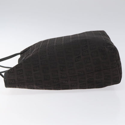 Fendi Shopping Tote Zucchino Canvas, BLACK, CANVAS, Tote bag