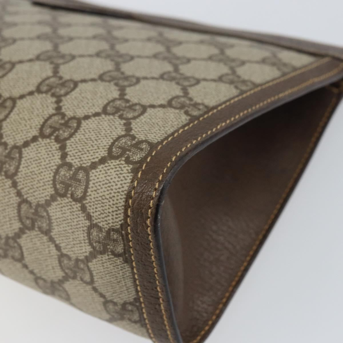 Gucci GG Supreme Clutch bag PVC, BEIGE, PVC, Clutche & pouche