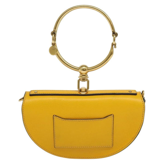 Chloe Nile Crossbody Bag Leather, YELLOW, LEATHER, Crossbody bag