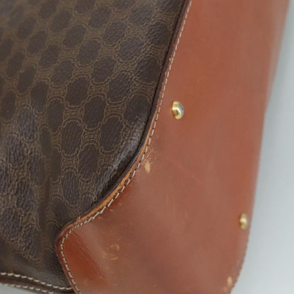 Celine Macadam Handbag Macadam with leather, BROWN, PVC, Handbag