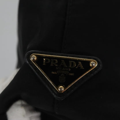 Prada Logo Bow Tote Tessuto, BLACK, NYLON, Tote bag